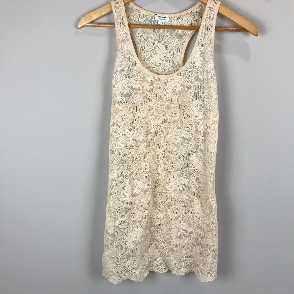 🌴 Wilfred Sz S stretch lace tunic